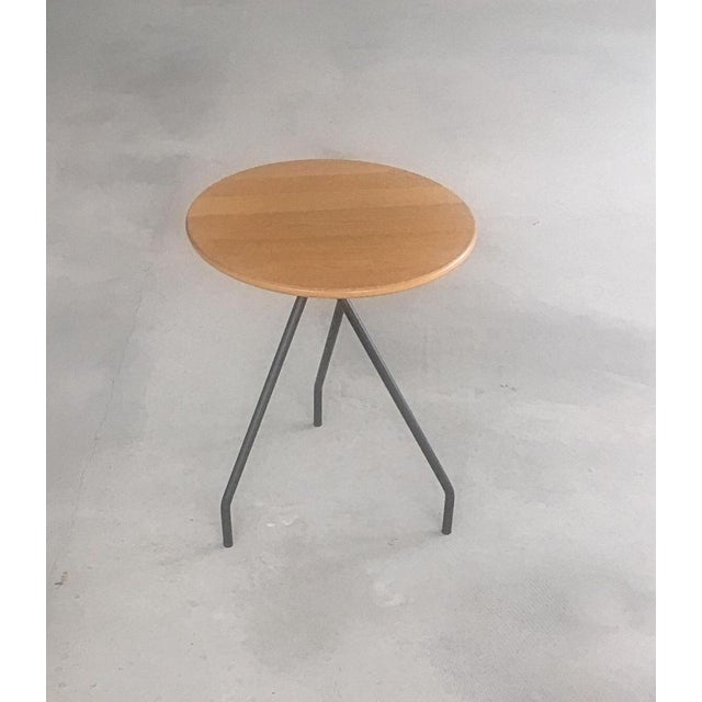 Danish Rud Thygesen and Johnny Sørensen oak side table by Magnus Olsen. The circular and very handy side table is in very...