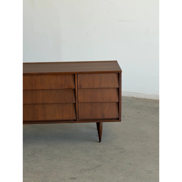 Vintage Louvered 9 Drawer Dresser For Sale - Image 9 of 15
