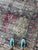 1900 - 1909 Antique Garden Inspired Design PALACE SIZE Charcoal, Magenta, Denim Blue Rug 11.4 x 17.7 For Sale - Image 5 of 13