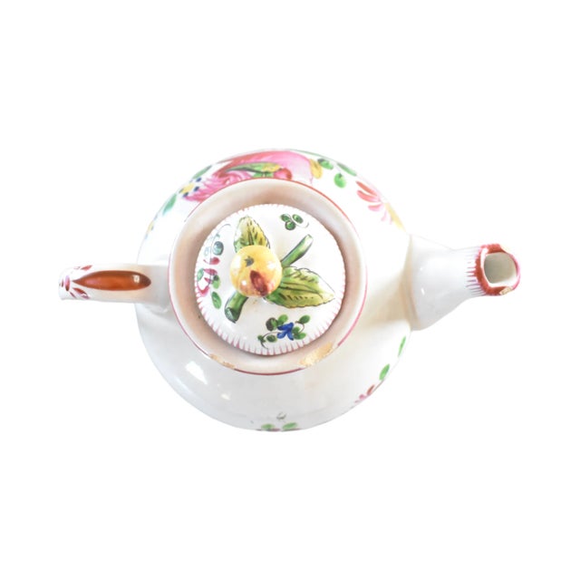 Ceramic Antique French Faience St. Clements Luneville Teapot For Sale - Image 7 of 12