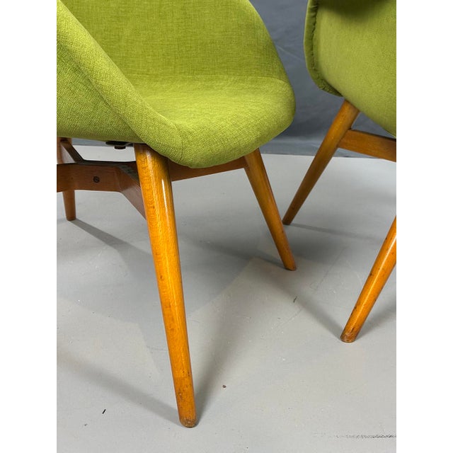 Set of Mid-Century Modern Armchairs by Miroslav Navrátil, Czech Republic, 1950s For Sale - Image 9 of 11