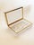 Vintage Crystal Glass Casket Box With Brass Trim For Sale In Dallas - Image 6 of 10