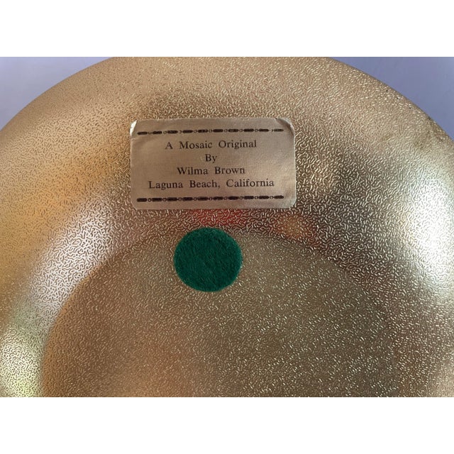 Vintage Original Mosaic Plate by Wilma Brown of California For Sale In Dallas - Image 6 of 7