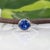 2020s 1.7Ct Tanzanite Ring With Earth-Mined Diamond Accents: Solid 14k Gold, Round 8mm, Size 6.75 For Sale - Image 5 of 9