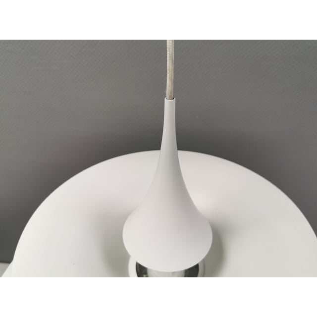 Vintage Scandinavian Radius Hanging Lamp in White Metal by Erik Balslev for Fog & Mørup, 1970s For Sale - Image 9 of 14