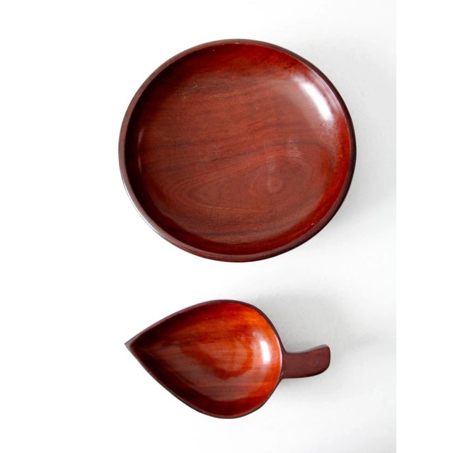 Mid-Century Tropical Woodenware Bowl Pair For Sale - Image 12 of 12