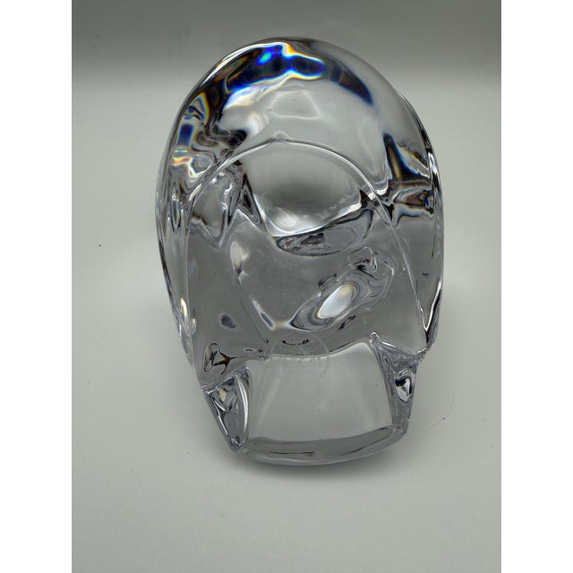 Glass Late 20th Century Portieux France Heavy Art Glass Bird Paperweight For Sale - Image 7 of 11