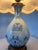 Metal Antique Table Lamp in High-Fire Blue Earthenware with Bronze Tripod Base, 1800s For Sale - Image 7 of 10