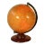 1940s Replogle Light Up Library Glass Globe On Wood Base For Sale
