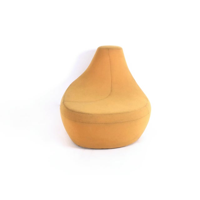 1990s Set of Black and Goldenrod Lounge Chairs Saruyama attributed to Toshiyuki Kita for Moroso, 1990s For Sale - Image 5 of 8