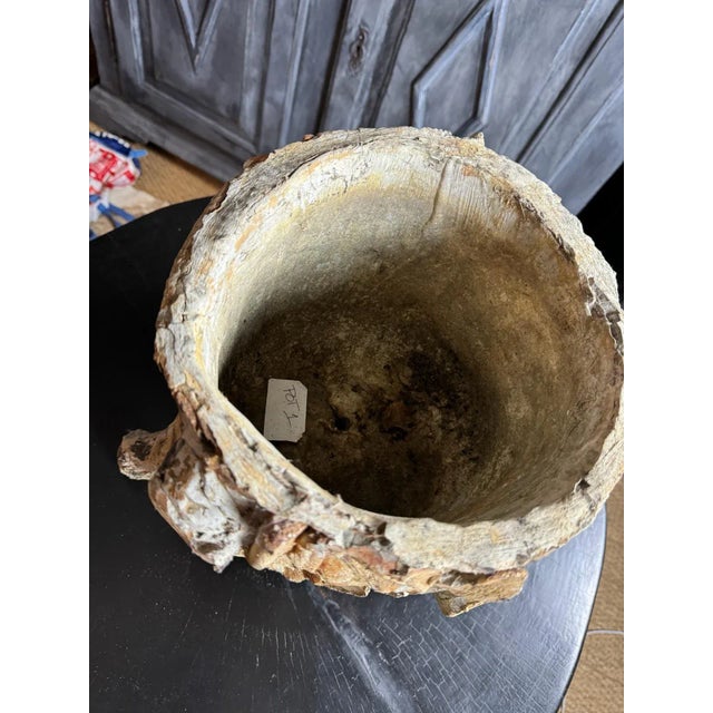 Sculpture Materials Vintage French Faux Bois Concrete Planter | Mid-Century Garden Planter, Circa 1960s For Sale - Image 7 of 12