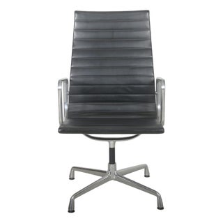 EA109 Chair in Black Leather by Charles Eames, 2000s For Sale