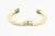 1970s Bone Bangle Bracelet With Gold-Tone Accents For Sale - Image 10 of 10