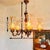 Vintage Farmhouse Chandelier with 5 Arms For Sale - Image 9 of 10