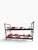 Vintage Mid-Century Modern Stackable Red & Black Geometric Metal Wine Rack For Sale - Image 4 of 7
