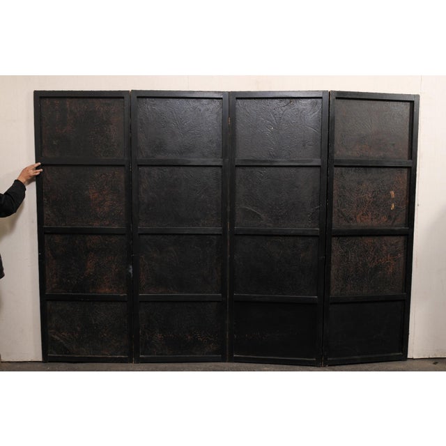 Mid 20th Century Italian Leather Room Divider, 9.5' X 7' Tall For Sale - Image 10 of 13