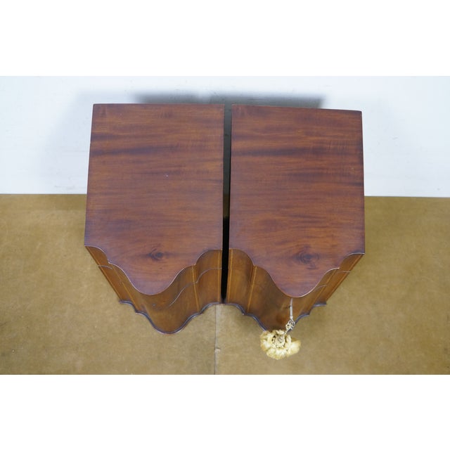 Late 18th Century Antique Late 18th C. English George III Mahogany Fitted Cutlery Knife Boxes Pair For Sale - Image 5 of 17