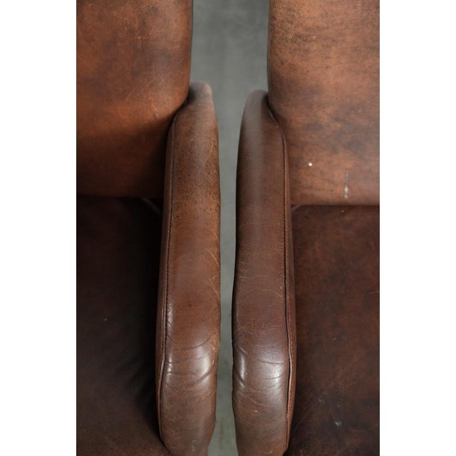 Dining Armchairs in Cowhide Leather, Set of 4 For Sale - Image 13 of 18