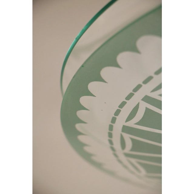 Italian Decorative Glass Double Disc Pendant Lamp, 1950s For Sale - Image 10 of 15