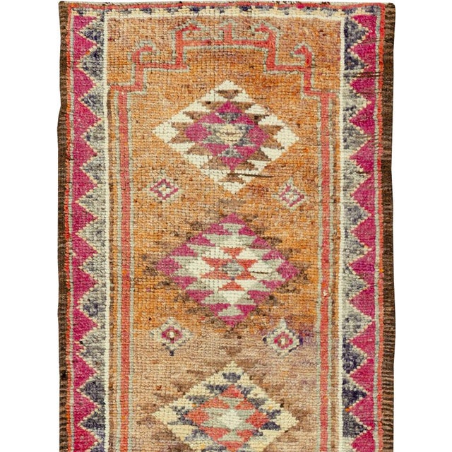 Rustic Galerie Shabab Collection Mid-20th Century Turkish Anatolian Runner For Sale - Image 3 of 10