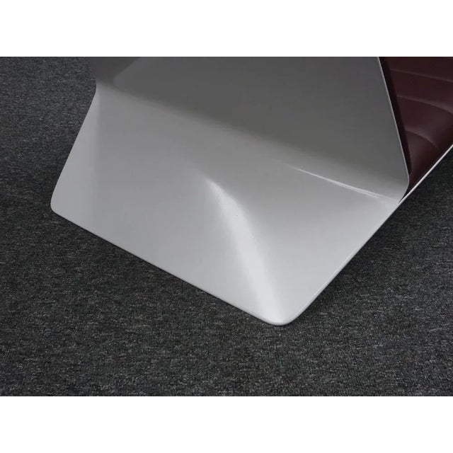 Space Age Leather & Fiberglass Lounge Chair, 1980s For Sale - Image 9 of 12