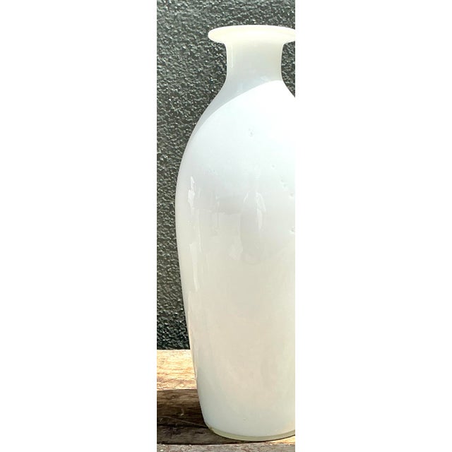 White Vintage Milk Glass Bottle For Sale - Image 8 of 12