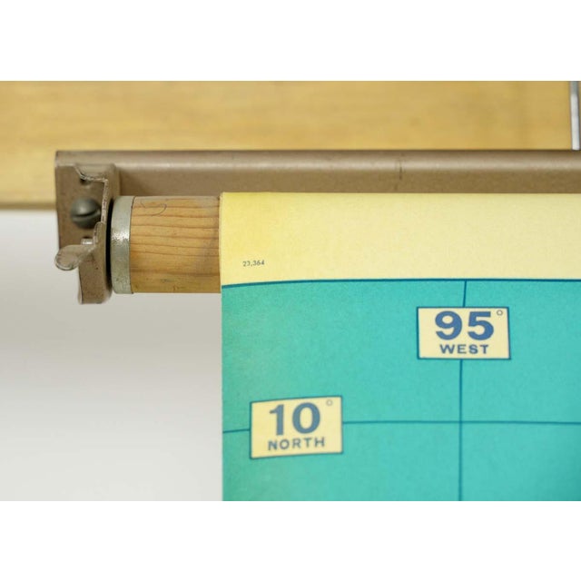 Vintage Cram's Physical Political South America Roll Up School Map For Sale - Image 4 of 11