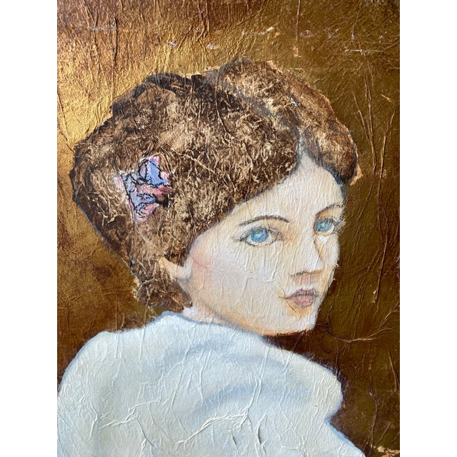 French Vintage Hand-Painted Double-Sided Room Divider Folding Screen For Sale - Image 3 of 12