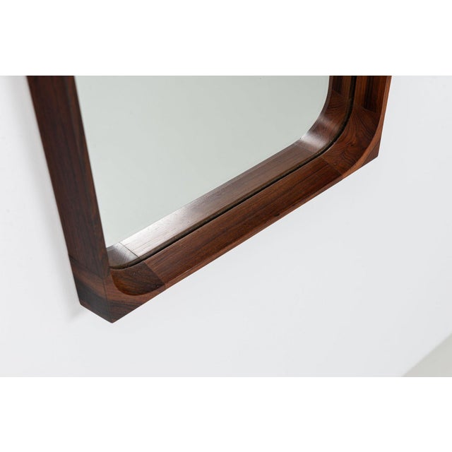 1960s Wall Mirror in Rosewood by Niels Clausen for NC Møbler, Denmark, 1960s For Sale - Image 5 of 13