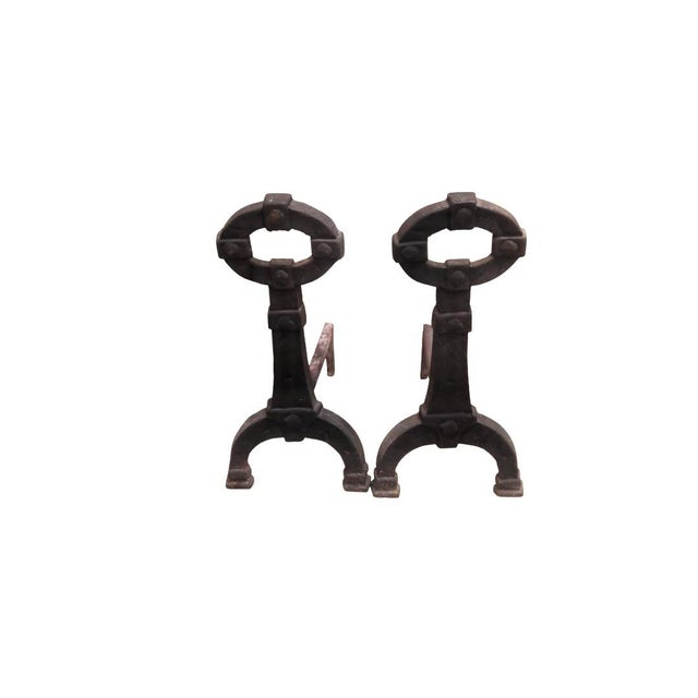 Antique Mission Arts & Crafts Andirons For Sale - Image 11 of 11