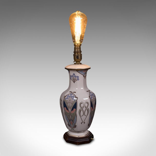 Pair of Vintage Liberty London Table Lamp Bases, English, Ianthe Pattern, Light For Sale - Image 4 of 10