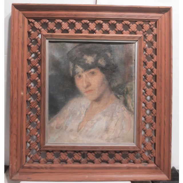 French Portrait of a Fashionable Young Lady by Mermet Circa 20s For Sale - Image 4 of 12