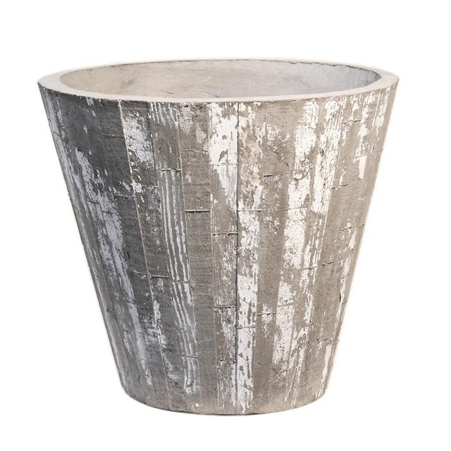 Outdoor White Wash Concrete Planter For Sale - Image 4 of 5