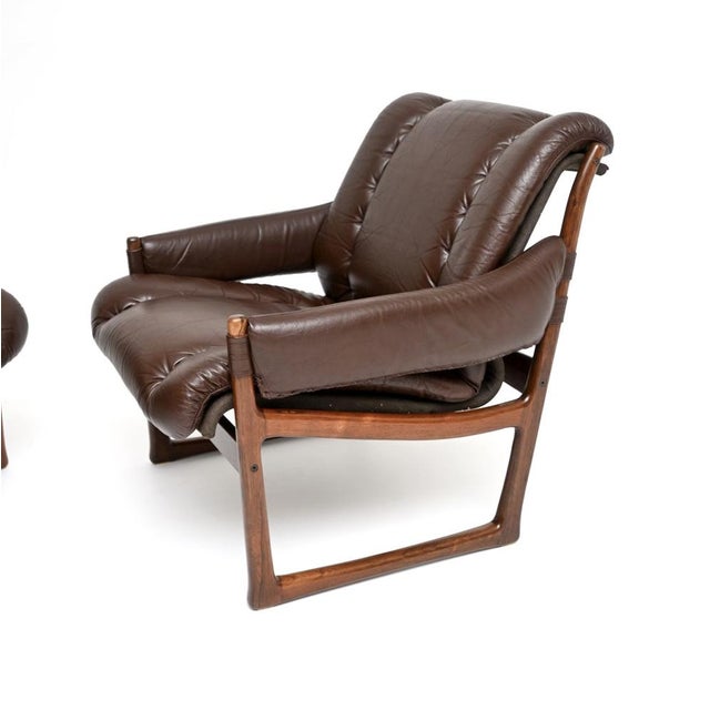 Wood Vintage Armchairs by Torbjorn Afdal for Bruksbo, 1970, Set of 2 For Sale - Image 7 of 11