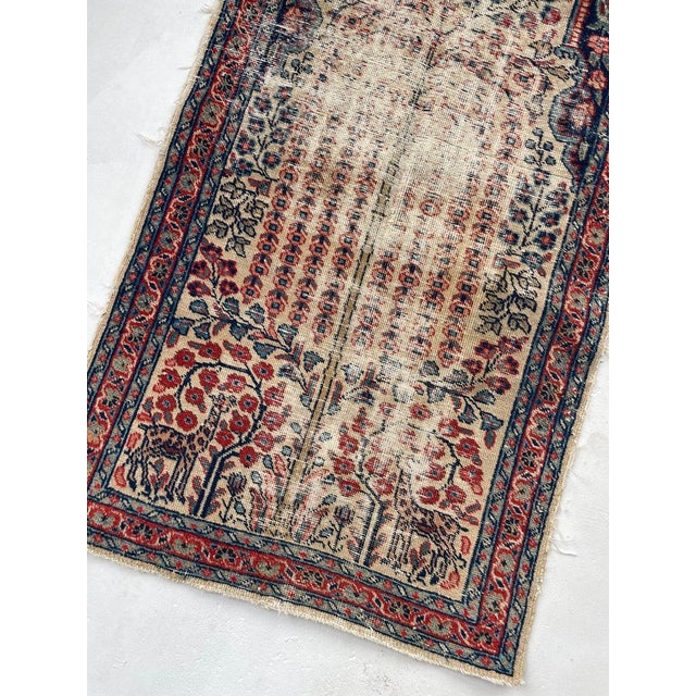 Textile Vintage GIRAFFE MOTIFS Tree of Life Piece Rug 2.7 x 4.5 For Sale - Image 7 of 10