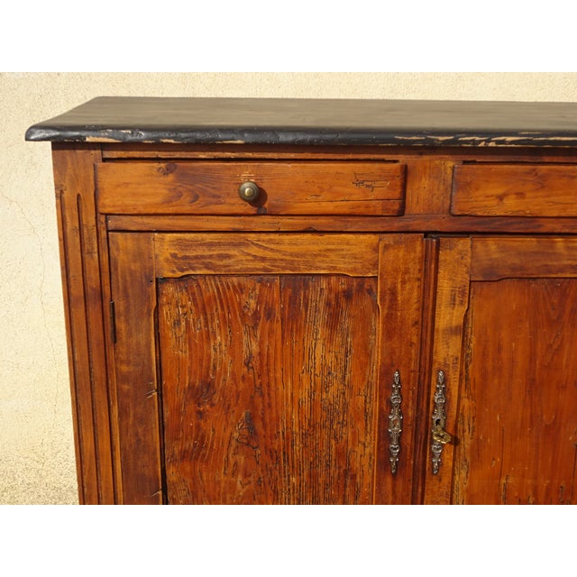 Vintage Parisian Pine Buffet, 1890s For Sale - Image 3 of 18