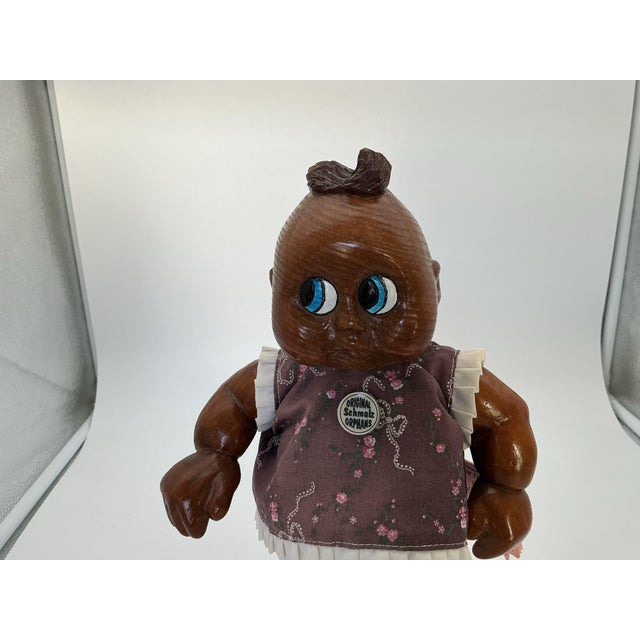 Folk Art 1993 Naber Kids Schmalz Orphan Story Doll 12” Hand Carved Wood #150 Signed For Sale - Image 3 of 6