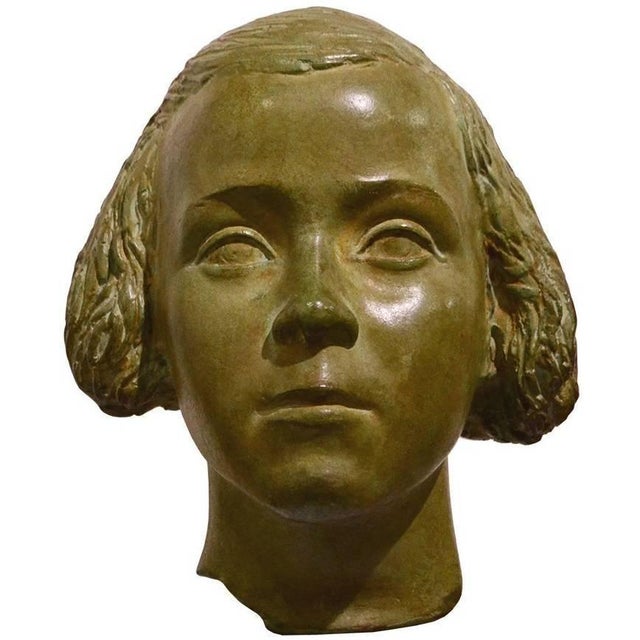 1930s Young Girl Bust Statue by Attilio Torresini, Italy, 1930s For Sale - Image 5 of 5