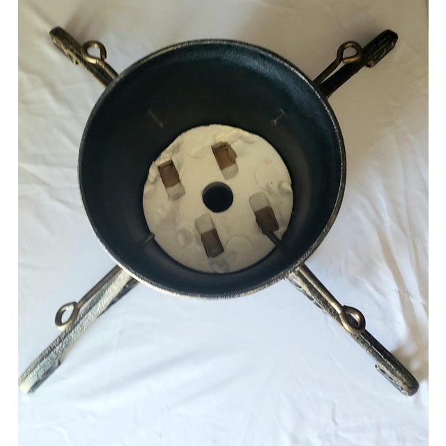 Metal Vintage Cast Iron Christmas Tree Stand For Sale - Image 7 of 7