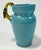 Late 20th Century Vintage Turquoise Studio Pottery Pitcher With Parrott Handle For Sale - Image 5 of 10