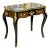 Palace Collection Writing Desk – Hand-Inlaid Marquetry, Glass Top & Louis XV Elegance For Sale