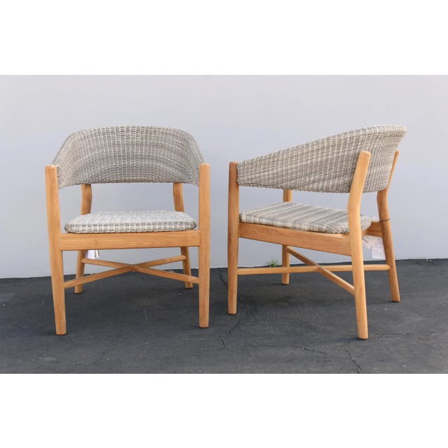 Palecek Palecek Desmond Outdoor Occasional Chairs - Set of 2 For Sale - Image 4 of 7