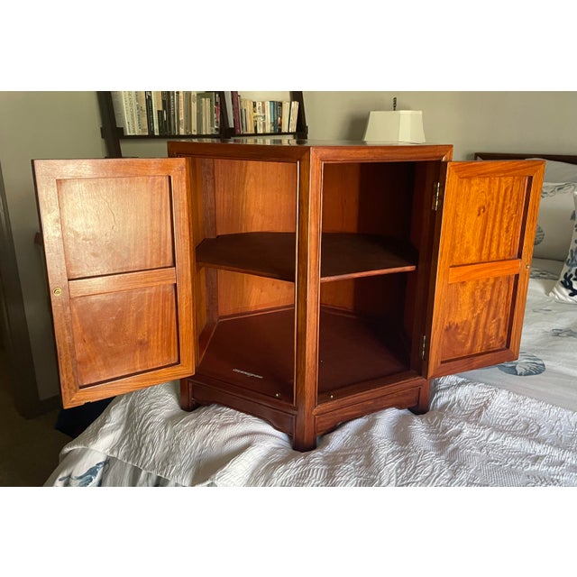 Asian 1960s Vintage Six-Sided Drum Rosewood Side Table For Sale - Image 3 of 10