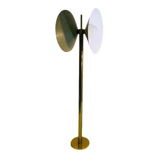 Exceptional Brass Floor Lamp With Unusual Design by Koch and Lowy For Sale