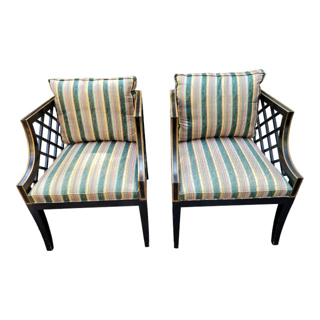Pair of 1950s Art Deco Mid-Century Modern Style Chairs For Sale