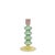 Multicolored Glass Taper Candle Holder (Set of 3) For Sale In Chicago - Image 6 of 6