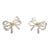 Tiffany & Co. 18k Yellow Gold & Sterling Silver Ribbon Bow Earrings, Pair For Sale