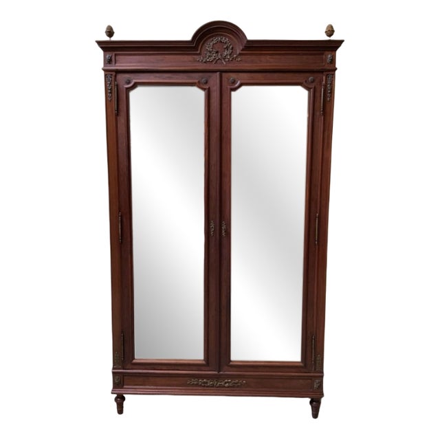 Antique Art Nouveau Cabinet in Walnut, 1900 For Sale