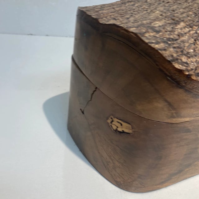 Natural Wood Covered Box For Sale - Image 4 of 9