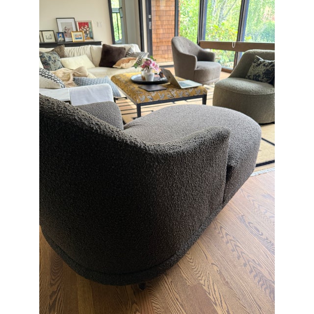 Textile Four Hands Knoll Mink Boucle Chaise For Sale - Image 7 of 9